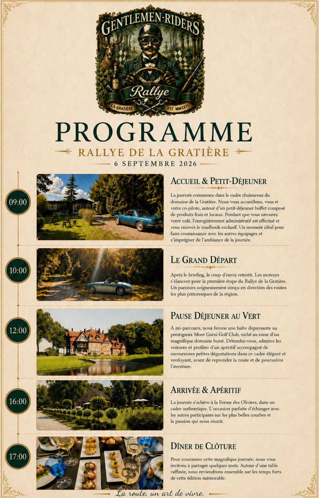 Rallye de la Gratière - Programme